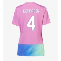 Camisa de Futebol AC Milan Ismael Bennacer #4 Equipamento Alternativo Mulheres 2023-24 Manga Curta